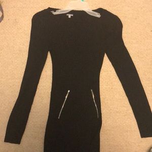 Long sleeve black sweater dress